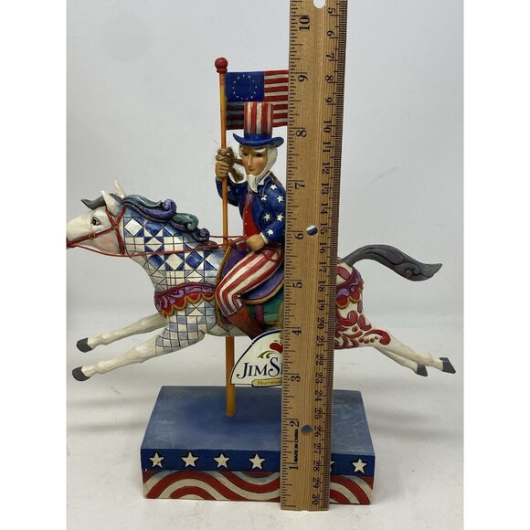 Jim Shore Heartwood Creek 2008 God Bless America Uncle Sam On Horse 4013280 RARE - Picture 11 of 13